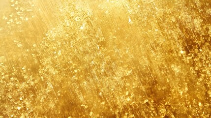 Shimmering golden metallic texture with glittering abstract patterns creating a luxurious and elegant background for various design applications such as branding packaging wallpapers and more