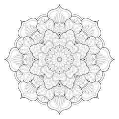 Floral Mandala Elegant Oriental Pattern