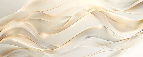 Obraz premium Luxury linear golden hills. Abstract landscape with field or meadow. Elegant pastel light brown abstract background combined 