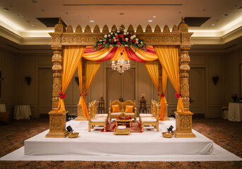 Majestic Royal Indian Wedding Mandap Showcasing Timeless Traditions and Ritual Blessings