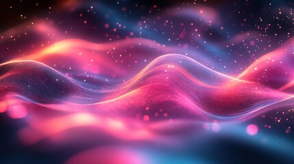 Abstract ethereal lights with vibrant glows. Featuring flowing gradients and soft reflections. Emphasizing serenity and elegance. Ideal for calming and creative-themed designs.