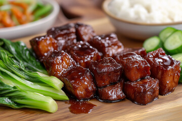 A varieties of Chinese food 