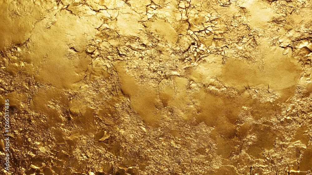 Poster Striking golden metallic textured abstract background with glittering granular patterned surface showcasing a lavish elegant and decorative design  The rich opulent