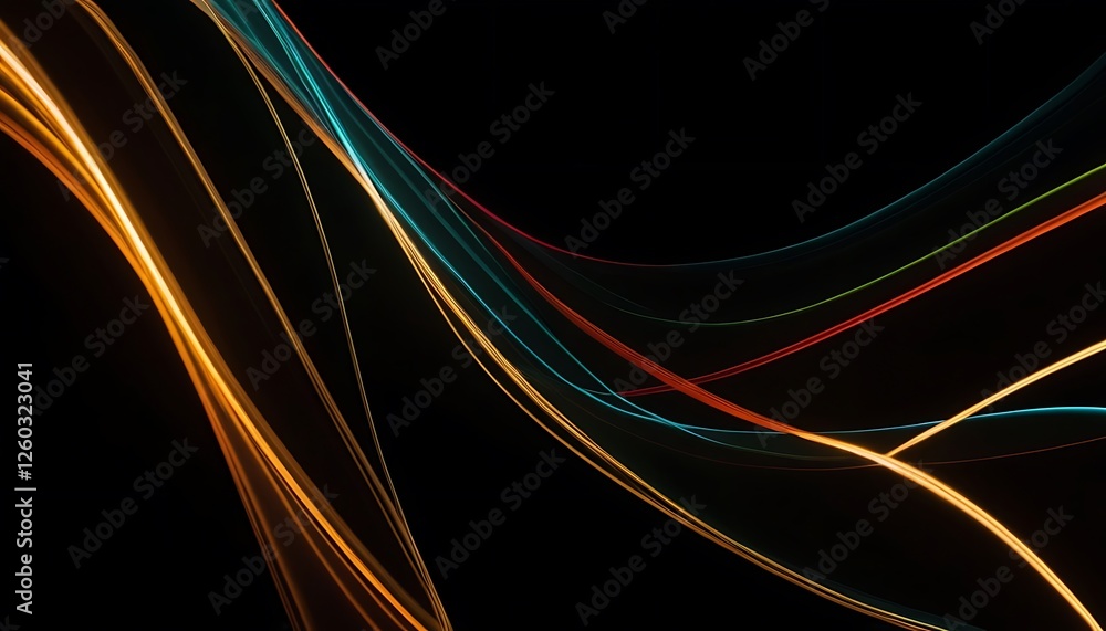 Poster futuristic geometric illustrations,wave of dots and weave lines. abstract background. network connec