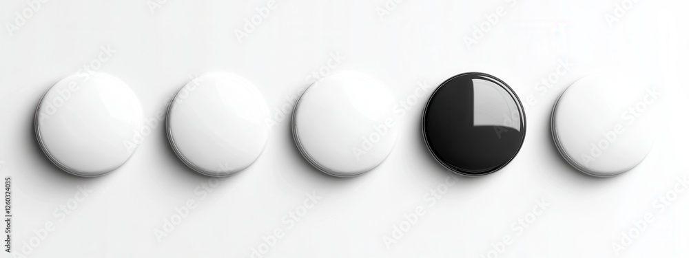 Poster editable graphic buttons for ui kits, sleek design, white background, versatile for web and app inte