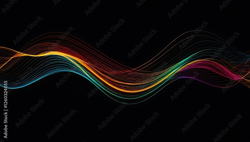 Poster futuristic geometric illustrations,wave of dots and weave lines. abstract background. network connec