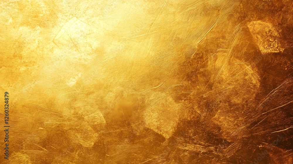 Poster Warm golden abstract background with a vibrant metallic textured surface that exudes a radiant shimmering glow  The intricate pattern and gradient play of light create a luxurious glamorous