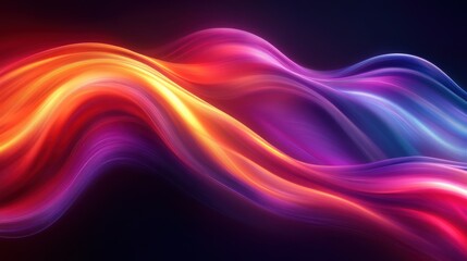 Obraz premium Abstract flowing light trails background with flowing light trails and vivid color gradients. Emphasizing fluid motion and artistic dynamism, ideal for modern designs and dynamic visuals.