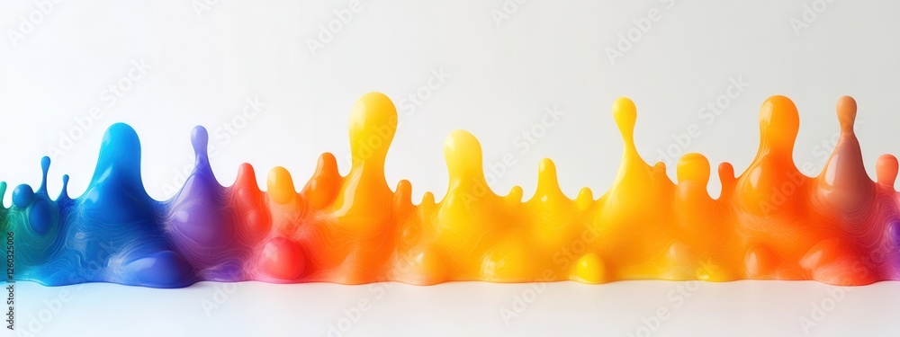 Poster colorful abstract blobs on white, a vibrant lineup of editable shapes, perfect for creative projects