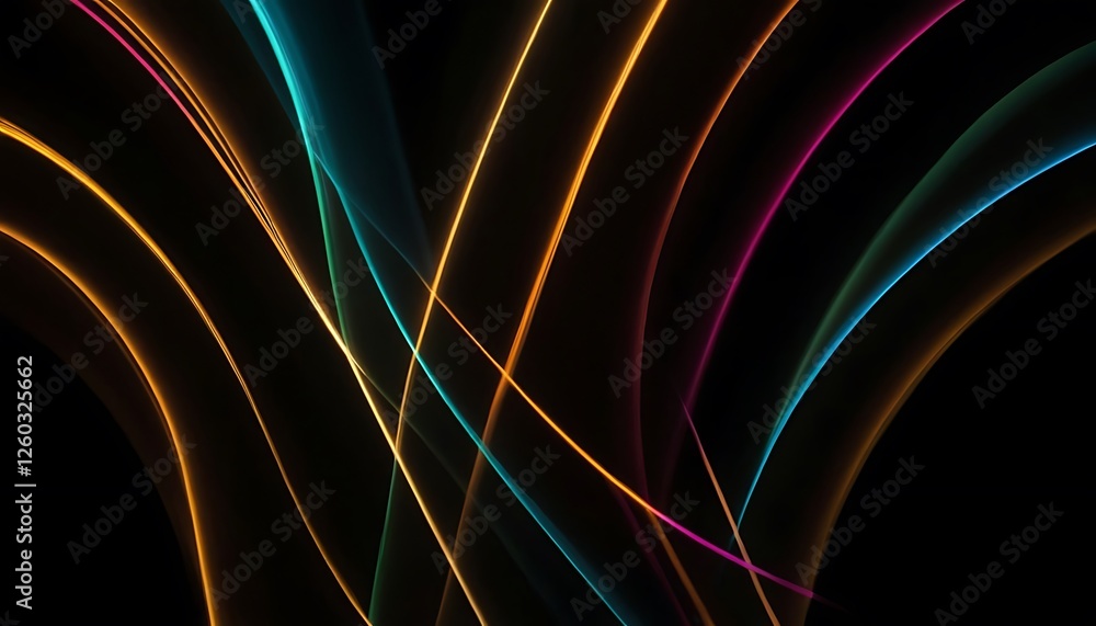 Poster futuristic geometric illustrations,wave of dots and weave lines. abstract background. network connec