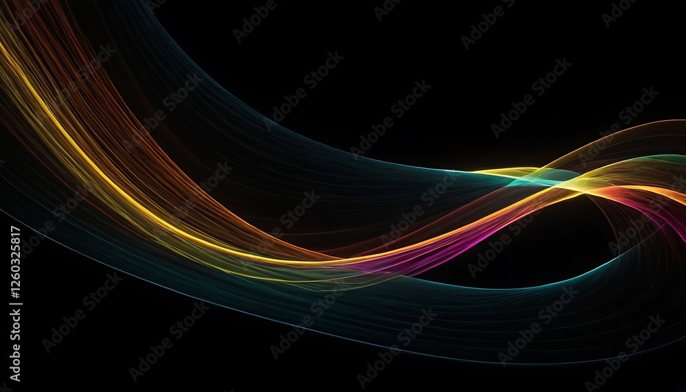 Poster futuristic geometric illustrations,wave of dots and weave lines. abstract background. network connec