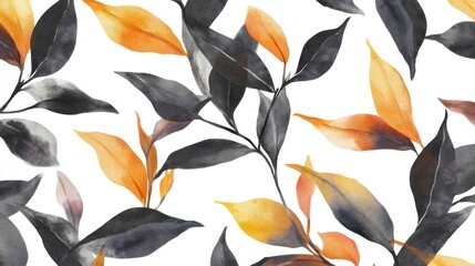 Autumn leaves seamless pattern,  background texture design, for fall decor