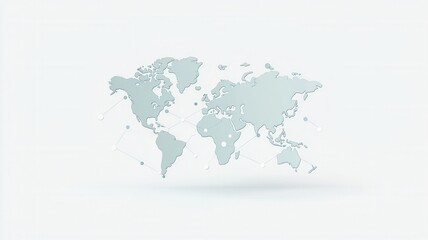 Fototapeta premium Global network connection covering the world map, representing international communication, data exchange, and technological advancement