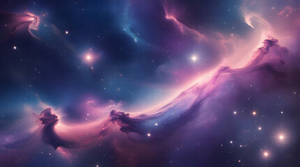 Fototapeta premium Cosmic galaxy and nebula background with deep space colors-2