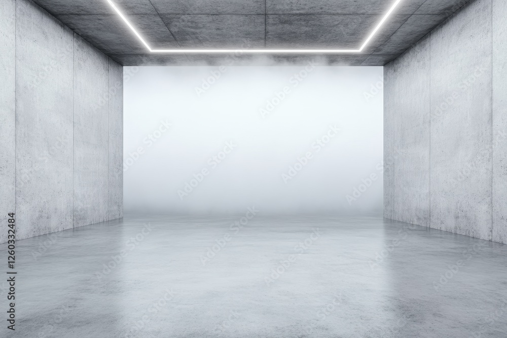 Poster minimalist architecture space empty interior modern design concrete environment calm creative concep