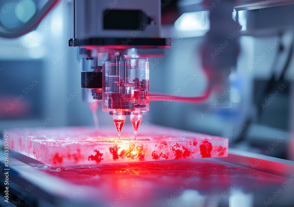 Poster bioprinting machine creating artificial tissue with precision