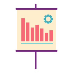 Finance Business Chart Illustration on Presentation Board