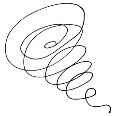 手描きのもやもやのマークセット　憂うつ　不安　鬱　ベクター	