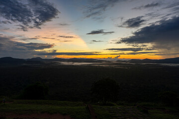 Sunrise from Sigiriya Rock in Sri lanka