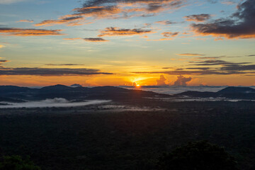 Sunrise from Sigiriya Rock in Sri lanka