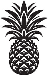 Obraz premium pineapple silhouette design vector illustration style block and white.