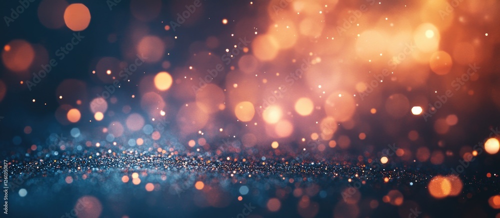 Aufkleber silver glitter texture background with shimmering bokeh lights in a soft focus effect creating a mag