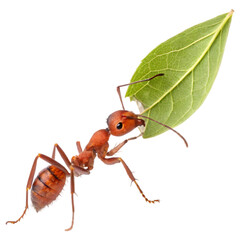 RARE LEAFCUTTER ANT IN ISOLATE BACKGROUND