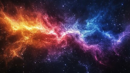 Fototapeta premium Abstract galaxy with swirling stars. Featuring colorful nebulae and cosmic dust. Emphasizing the wonders of space and the universe. Ideal for space and science-themed designs.
