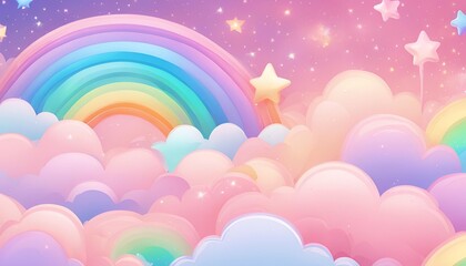rainbow and clouds