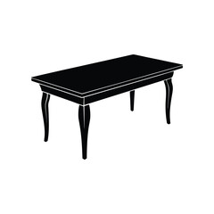 wooden table isolated on white background