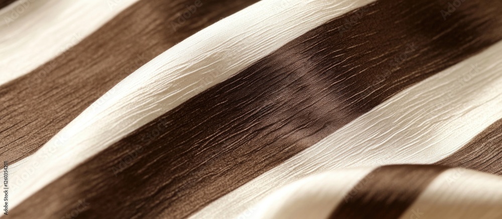 Poster silk fabric texture in elegant brown and cream stripes creating a luxurious background for design an
