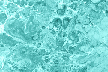 Fluid and Organic Clear Teal Color Abstract Background for Unique Designs