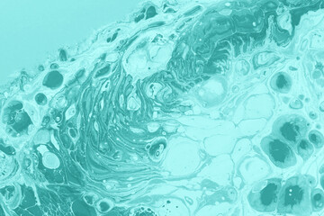 Fluid and Organic Clear Teal Color Abstract Background for Unique Designs