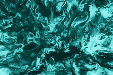 Fluid and Organic Clear Teal Color Abstract Background for Unique Designs