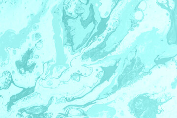 Fluid and Organic Clear Teal Color Abstract Background for Unique Designs