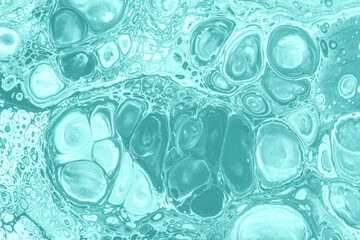 Fluid and Organic Clear Teal Color Abstract Background for Unique Designs