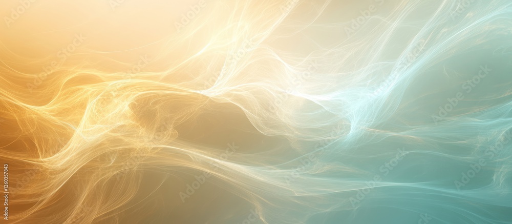 Poster serene abstract background with soft fluid vibrations and empty space for text representing communic