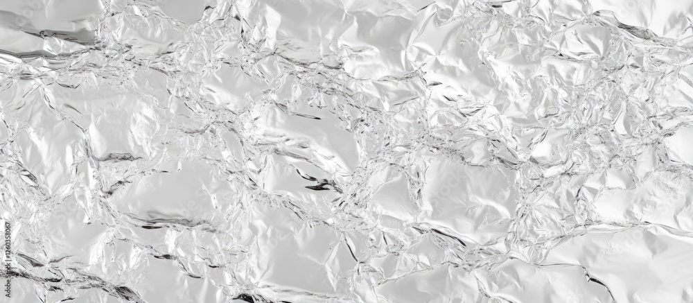 Poster crumpled silver foil abstract texture background for versatile design and building insulation applic