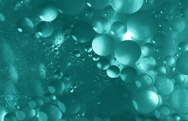 Fluid Dynamics Abstract Background in Clear Teal Color