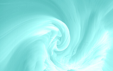 Fluid Dynamics Abstract Background in Clear Teal Color