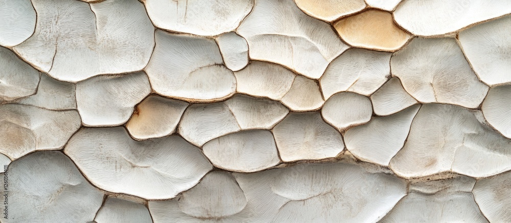 Poster textured surface of weathered jackfruit tree bark showcasing shades of white and gray in an intricat
