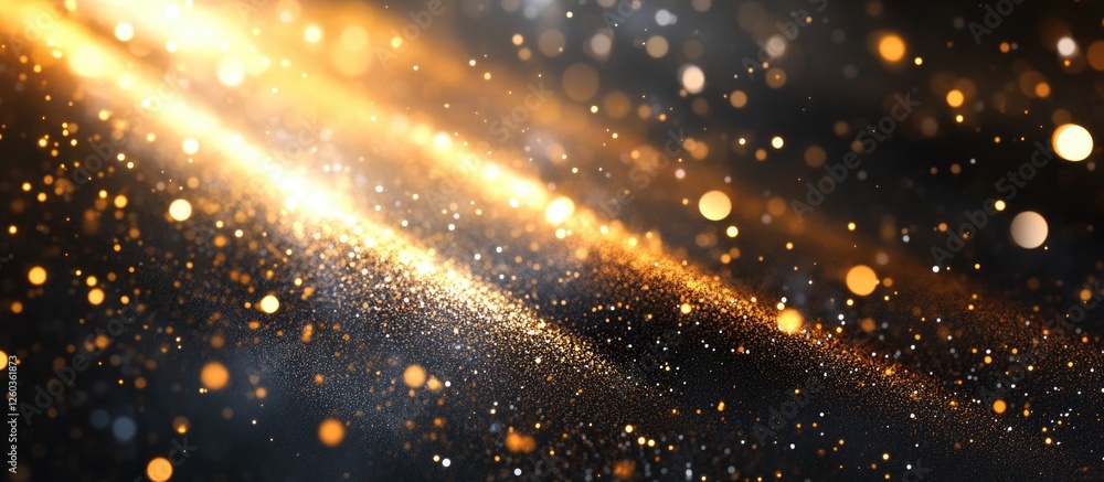 Aufkleber elegant illuminated abstract background with shimmering rays and bokeh effects ideal for text placem
