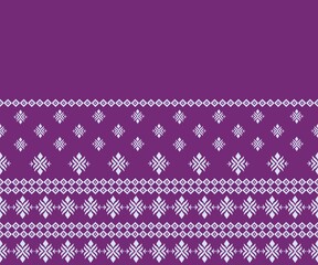 Boho geometric mix Ikat white and violet batik strip pattern