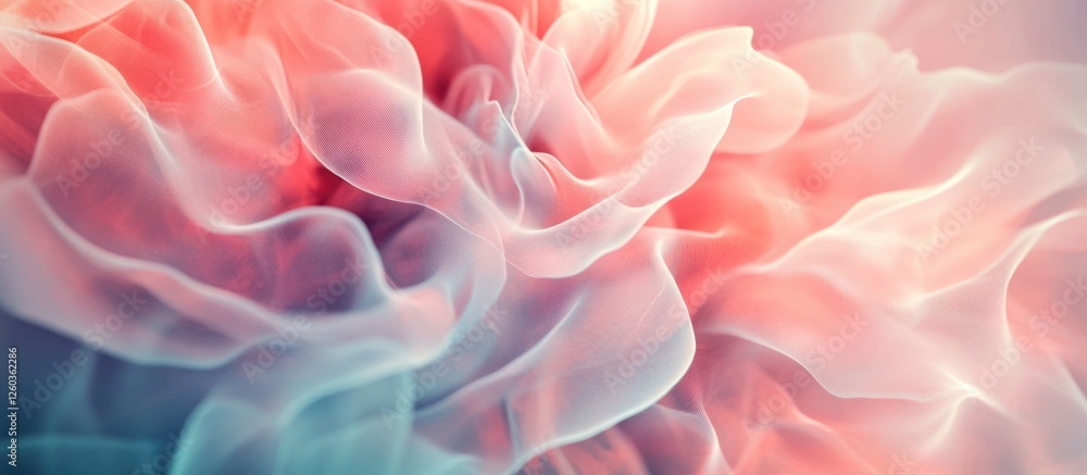 Aufkleber soft abstract background with flowing waves in pastel colors representing communication and connecti