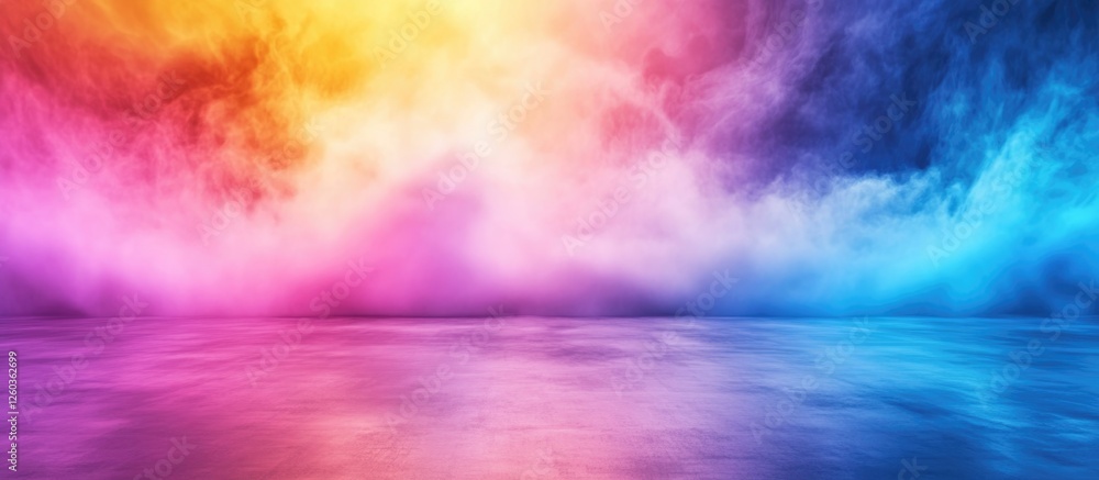 Poster vibrant colorful background with abstract light effects and reflection for creative text or design u