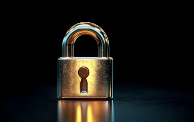 Fototapeta premium Business cybersecurity, ensuring online safety and privacy, glowing encryption locks, secure data management in the digital world