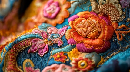 Fototapeta premium A close-up of a colorful Chinese New Year dragon costume, with intricate embroidery and bright colors 