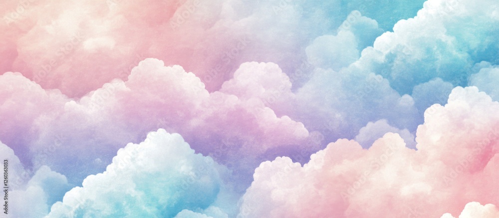 Aufkleber pastel sky and clouds abstract background design for soft aesthetic projects and creative digital ar