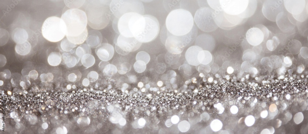 Poster elegant silver bokeh background with shimmering lights creating a soft focus effect ideal for festiv