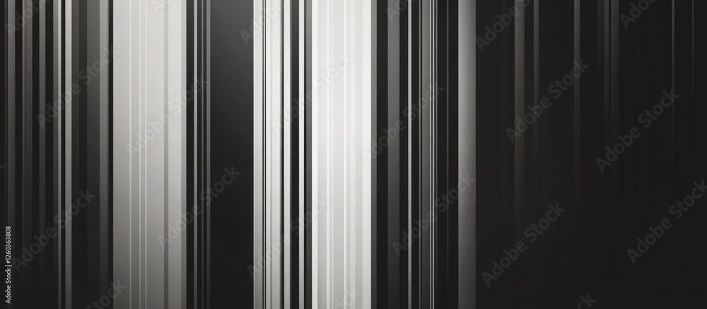 Aufkleber vertical black and white striped abstract background with gradient effects for modern design and art